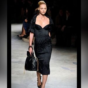 SCHITT'S CREEK Prada SS09 Italian 42 Black Bustier Dress